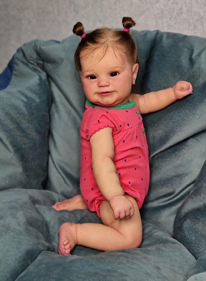 Anano Reborn Toddler Baby Dolls 20 Inch Real Life Realistic Toddler Baby Doll That Real Looking Newborn Dolls, Soft Cloth Body Babies Silicone Girls Doll with Accessories for Kids - Image 1